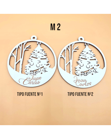 Bolas de Navidad Personalizadas Grabadas - Color Blanco