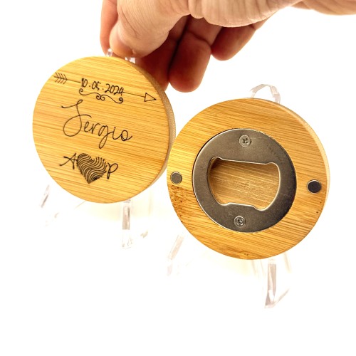 Abridor de Madera Personalizados Grabados para bodas