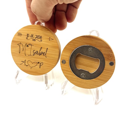 Abridor de Madera Personalizados Grabados para bodas