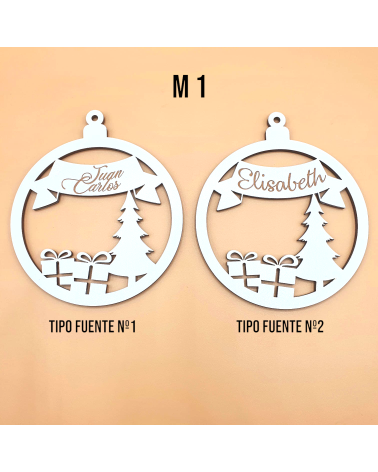 Bolas de Navidad Personalizadas Grabadas - Color Blanco